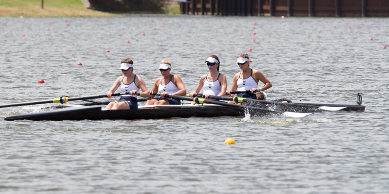 GLR Girls rowing at 2015 Youth Nationals. From L to R: Elli Mapstone, Grace Bentley, Sydney Gillman, Maddy Coady, Allie Nussbuam (coxswain)
